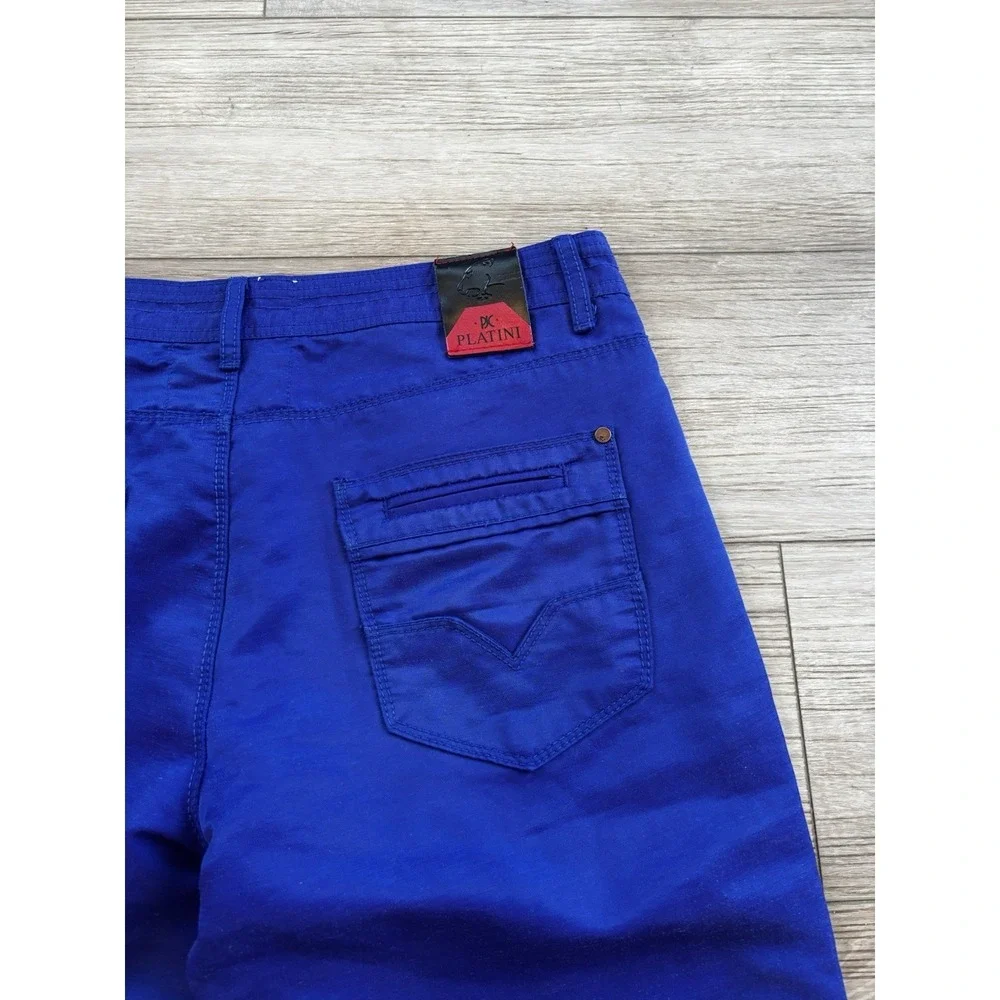 Platini Men's Royal Blue Western-inspired Straight Leg Pants Size 34 *READ
